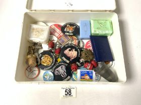 QUANTITY OF VINTAGE BADGES - HELP ANIMALS AND OTHERS.