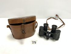 MILITARY FEILD GLASSES 6X30, IN LEATHER CASE BY BAUSCH & LOMB.