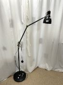 MODERN BLACK AND CHROME FLOOR STANDING ANGLEPOISE LAMP