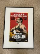 THEATRE POSTER FOR JERUSALEM WITH MARK RYLANCE AT THE APOLLO ROYAL COURT, 31X49 CMS.