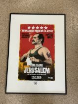 THEATRE POSTER FOR JERUSALEM WITH MARK RYLANCE AT THE APOLLO ROYAL COURT, 31X49 CMS.