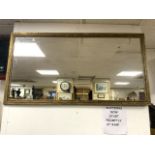LARGE GILDED FRAMED WALL MIRROR 130 X 69CM