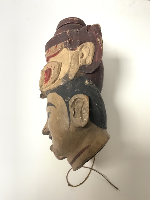 A VINTAGE-PAINTED BURMESE PUPPET HEAD - Image 4 of 7