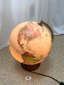 VINTAGE LIGHT UP GLOBE FROM THE HERITAGE COLLECTION