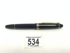 MONTBLANC MEISTER STUCK FOUNTAIN PEN, 14 K TWO COLOUR NIB NUMBERED 4810.
