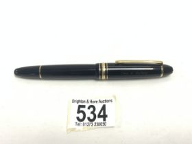 MONTBLANC MEISTER STUCK FOUNTAIN PEN, 14 K TWO COLOUR NIB NUMBERED 4810.