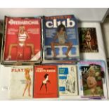 QUANTITY OF ADULT MAGAZINES AND BOOKS INCLUDES FIESTA, INTERNATIONAL,MEN ONLY AND MORE