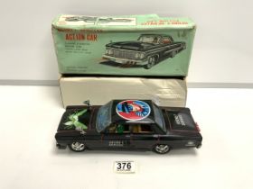 ASC TIN PLATE SECRET SERVICE ACTION CAR WITH FLASHING & BURSTING MACHINE GUNS AND REALISTIC