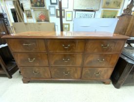 MODERN MAHOGANY NINE DRAWER SIDEBOARD 153 X 51CM