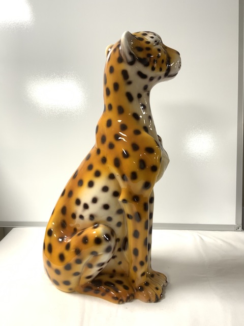 ITALIAN CERAMIC MODEL OF A CHEETAH, 48 CMS. - Image 2 of 5