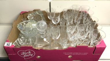 A QUANTITY OF CRYSTAL DRINKING GLASSES AND MORE