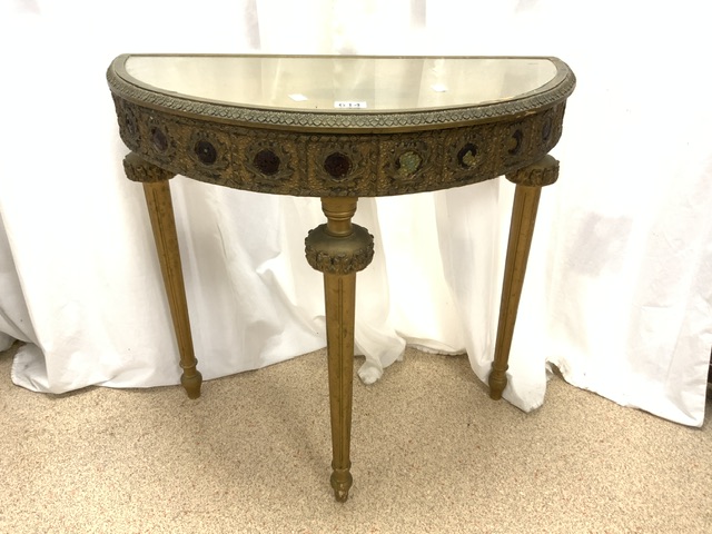 GILDED WOODEN CONSOLE TABLE 73 X 37CM - Image 2 of 4