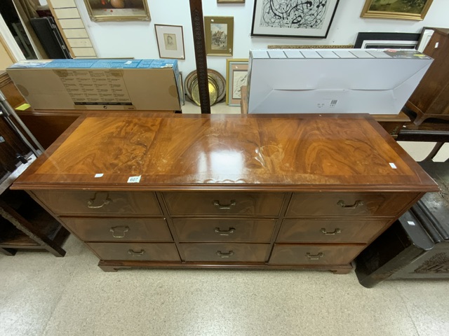 MODERN MAHOGANY NINE DRAWER SIDEBOARD 153 X 51CM - Image 4 of 4