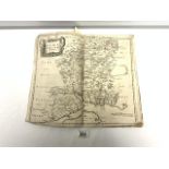 A 1695 MAP OF HAMPSHIRE AND ISLE WIGHT, WITH 12 PAGES OF PRINTED TEXT, BY ROBERT MORDEN. CAMDENS