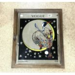 VINTAGE VOGUE ADVERTISING MIRROR 61 X 50CM