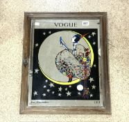 VINTAGE VOGUE ADVERTISING MIRROR 61 X 50CM