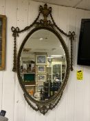 VINTAGE ADAMS STYLE WALL MIRROR WITH BEVELLED GLASS 100 X 61CM