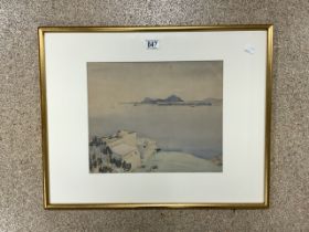 DOUGLAS FOX PITT ( 1867-1922 ) ENGLAND SIGNED WATERCOLOUR FRAMED AND GLAZED 63 X 51CM