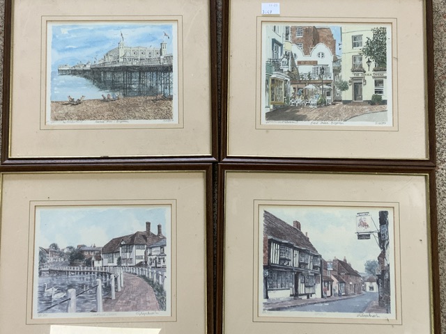 FOUR LIMITED EDITION PRINTS, PALACE PIER BRIGHTON, EAST STREET, AND TWO OTHERS. 18X15 CMS. - Image 2 of 4