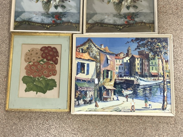 TWO PAIRS OF VERNON WARD FLOWER PRINTS, AND THREE OTHER PRINTS, 37X50 CMS LARGEST. - Image 4 of 5