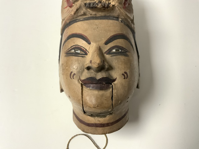 A VINTAGE-PAINTED BURMESE PUPPET HEAD - Image 3 of 7