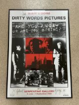GALLERY POSTER - GILBERT & GEORGE - DIRTY WORDS PICTURES, SERPENTINE GALLERY, SIGNED, 70X100 CMS.