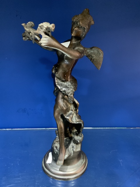 ART NOUVEAU STYLE BRONZE FIGURE OF A LADY, 36 CMS. - Image 2 of 6