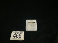 A 375 HALLMARKED DEAREST RING, SIZE M 1/2. 1.2 GRAMS.