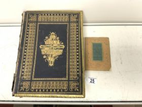 VICTORIAN FAMILY BIBLE AND A SONGS OF GRACE CALENDAR FOR 1927.