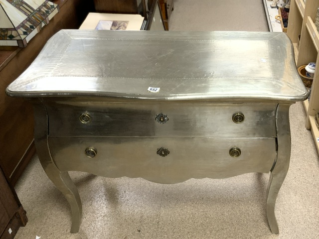 TWO DRAWER BOMB CHEST OF TWO DRAWERS IN METAL FINISH 110 X 86 X 52CM - Image 2 of 4