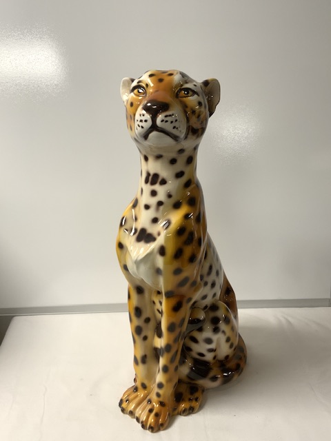 ITALIAN CERAMIC MODEL OF A CHEETAH, 48 CMS. - Image 3 of 5