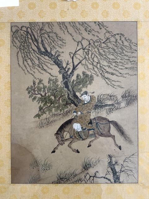 WAKYOSAI A PAIR OF JAPANESE SIGNED WOODBLOCK PICTURES OF PRANCING HORSES, SIGNED 25X35, ORIENTAL - Image 4 of 5