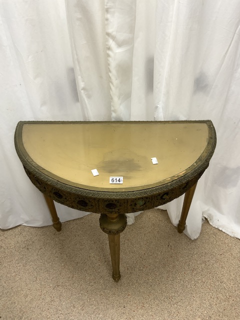 GILDED WOODEN CONSOLE TABLE 73 X 37CM