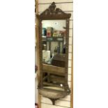 LARGE ANTIQUE WALL MIRROR 140 X 50CM