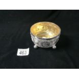 VICTORIAN HALLMARKED SILVER CIRCULAR CHRISTENING BOWL FINELY EMBOSSED WITH PANELS DEPICTING THE