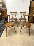 FOUR ERCOL STACKING CHAIRS