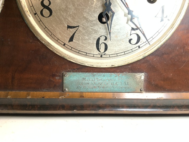 THREE MANTEL CLOCKS - VARIOUS. - Image 3 of 9