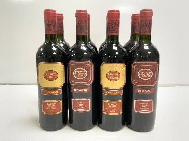 GIORDANO 2007 MERLOT CABERNET X 4 GIORDANO BARBERA D'ASTI 2006 X 4 - Image 2 of 3