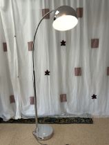 MODERN ART DECO STYLE CHROME LAMP STAND.