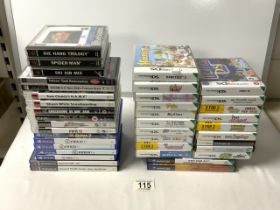 QUANTITY OF NINTENDO DS AND PLAYSTATION GAMES