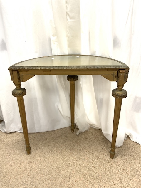 GILDED WOODEN CONSOLE TABLE 73 X 37CM - Image 4 of 4