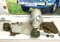 TWO RUSSIAN MILITARY GAS MASKS.