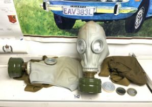 TWO RUSSIAN MILITARY GAS MASKS.