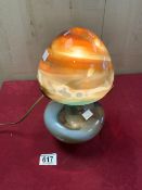 SIGNED ITALIAN GLASS TABLE LAMP 29CM