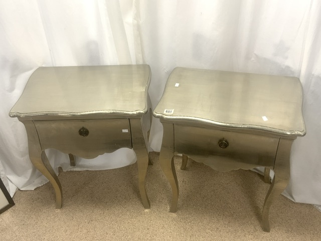 PAIR OF METAL BEDSIDE CHESTS OF DRAWERS 62 X 73 X 40CM - Image 2 of 4