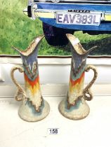 PAIR OF CZECHOSLOVAKIAN ART DECO JUGS BY DITMAR URBACH, 29 CMS.