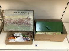 VINTAGE GAME ESCALADO INCLUDES LEAD PAINTED HORSE AND JOCKEYS