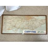 VINTAGE MAP OF THE SOUTH FROM CAFFYNS 112 X 48CM