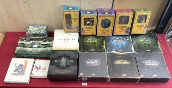SIX BOXED SETS COLLECTORS EDITION OF WORLD OF WARCRAFT, INCLUDING STARCRAFT AND DIABLO III, WITH ONE