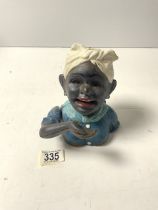 AMERICAN PAINTED CAST IRON MONEYBOX 18CM